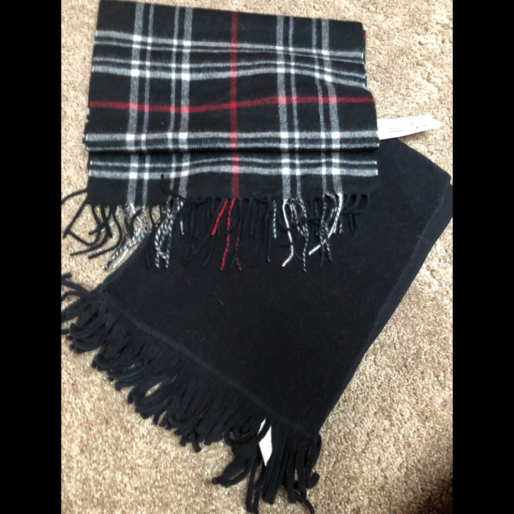2 scarves 1 multi NWT one solid black NWOT